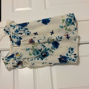 Wallis blue floral sleeveless blouse, size 8